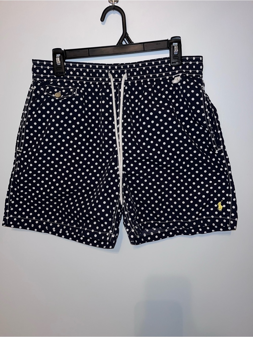 Polo by Ralph Lauren Navy with White Polka Dot Swim Trunks